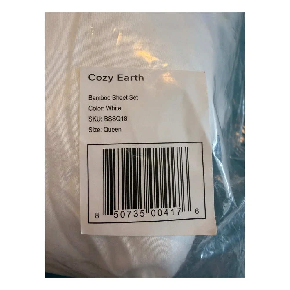 Cozy Earth White Queen 100% Bamboo Sheet Set